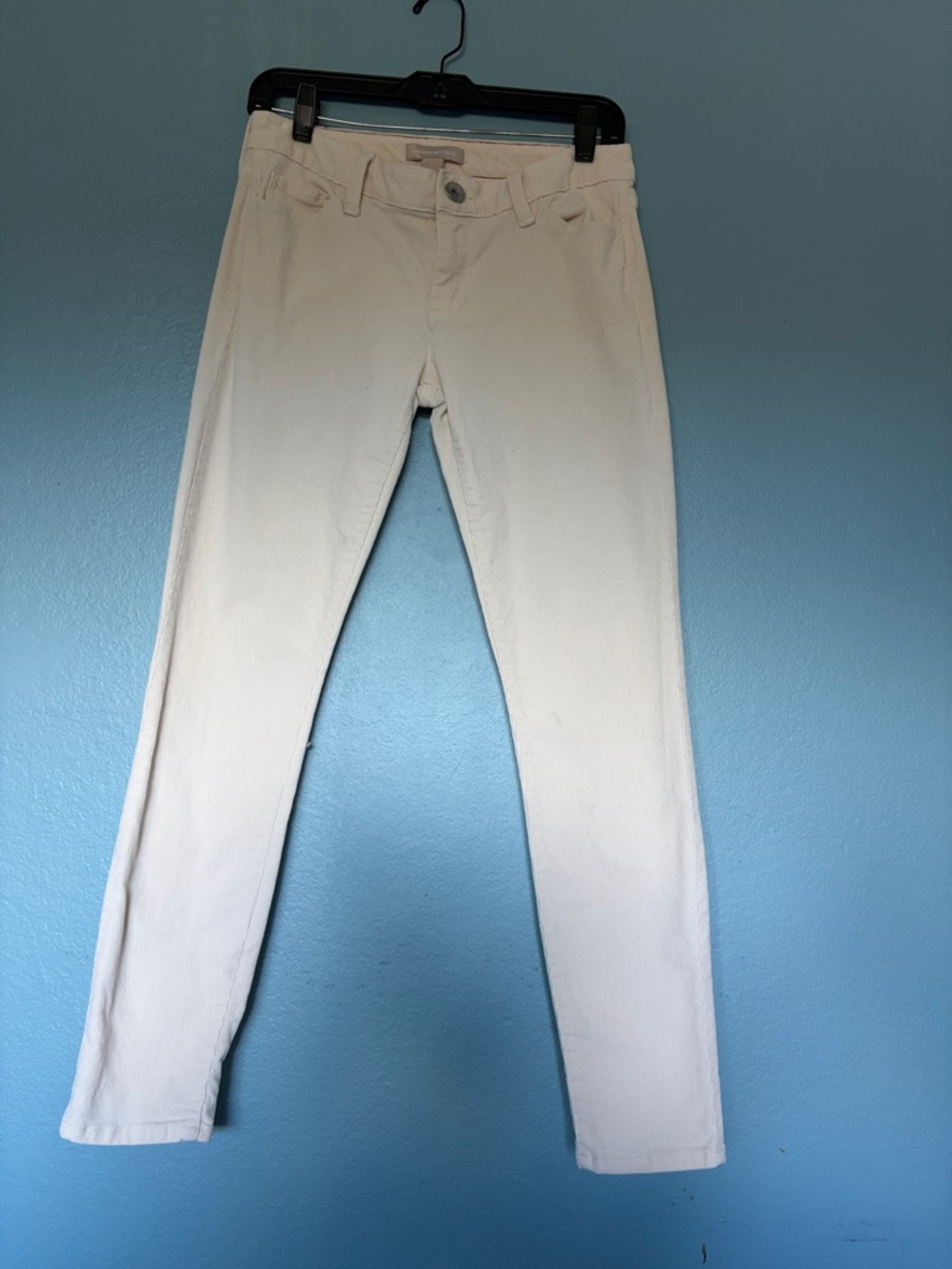 Banana Republic Cream Skinny Jeans